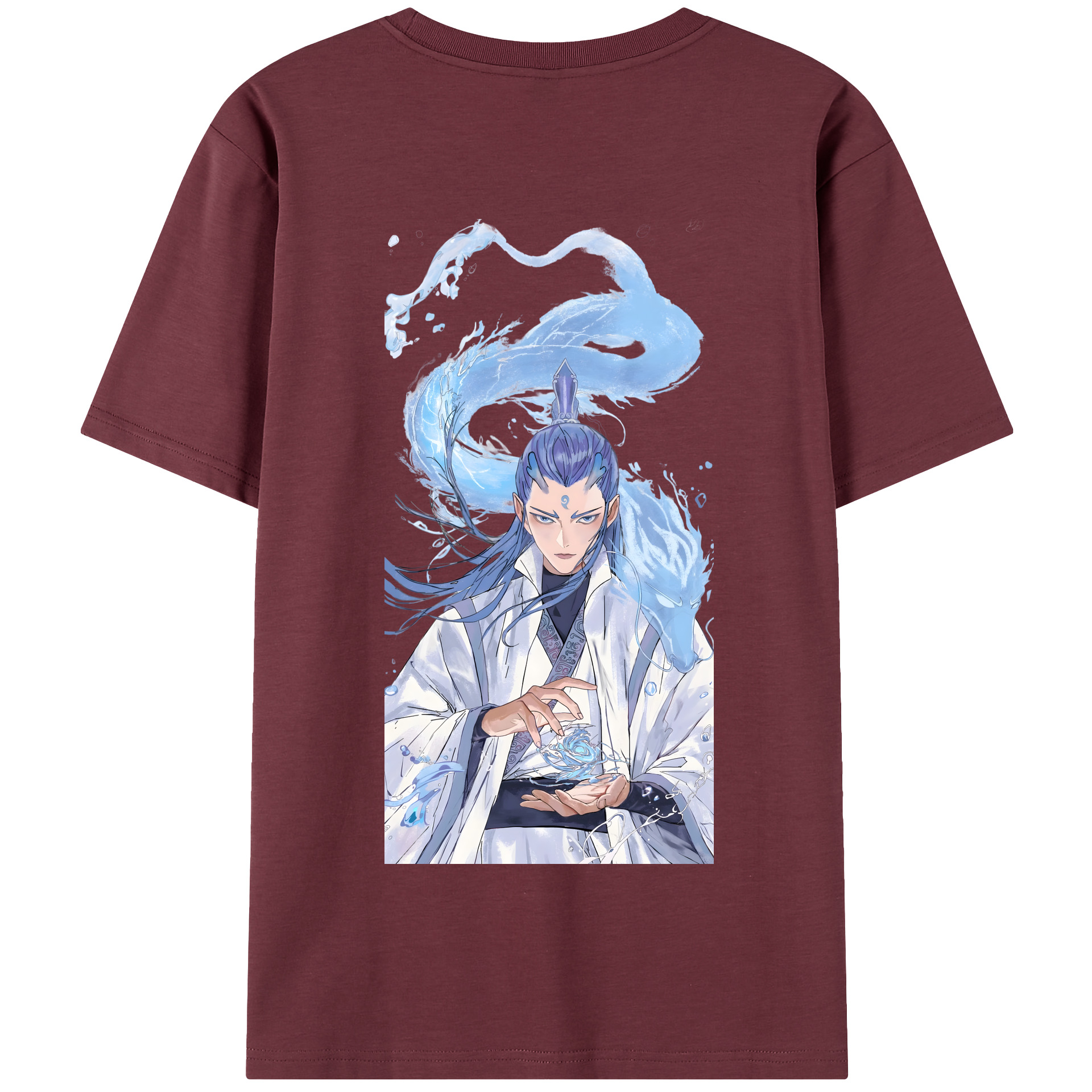 （画像用） Ne Zha 2 ナタ 魔童の大暴れ 綿100％半袖Tシャツ（背面プリント）